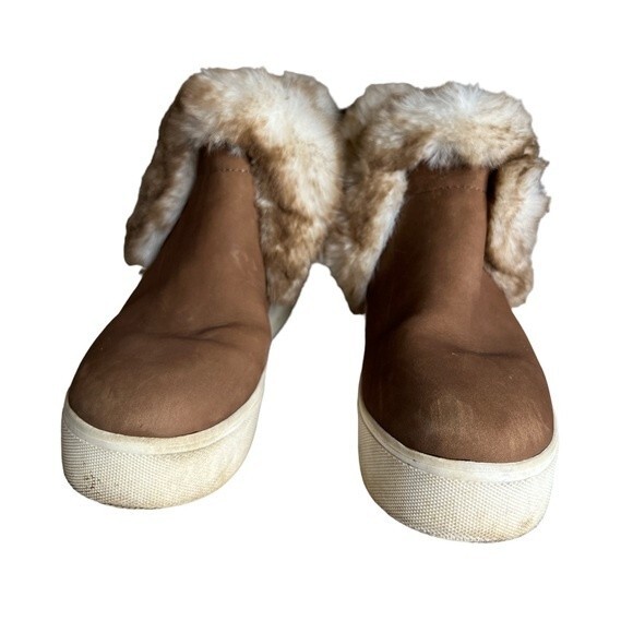 JSlides Wedge booties Taupe Waterproof Suede size 8 - Picture 6 of 16